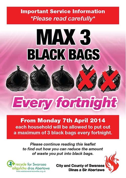 The leaflet informing residents of the rule change